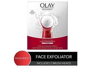 facial cleansing brush by olay regenerist, face exfoliator with 2 brush heads facial cleansing brush by olay regenerist, face exfoliator with 2 brush heads