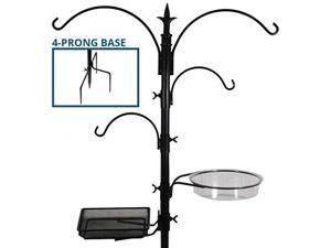 sorbus bird feeding bath station, black metal deck pole for bird feeders with ground stake prongs, great for attracting birds outdoors, backyard, garden, 7ft tall black sorbus bird feeding bath station, black metal deck pole for bird feeders with ground stake prongs, great for attracting birds outdoors, backyard, garden, 7ft tall black