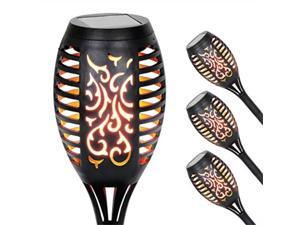 exhart flickering flame solar torch yard stake 4 pack small led tiki torch dancing flame stake to illuminate gardens & events outdoor waterproof pathway lights 3" l x 3" w x 20" h exhart flickering flame solar torch yard stake 4 pack small led tiki torch dancing flame stake to illuminate gardens & events outdoor waterproof pathway lights 3" l x 3" w x 20" h