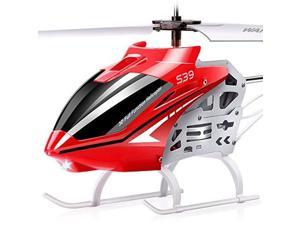 syma rc helicopter, s39 aircraft with 3.5 channel,bigger size, sturdy alloy material, gyro stabilizer and high &low speed, multiprotection drone for kids and beginners to play indoorred
