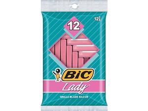 bic lady shaver women's disposable razor, 12 count