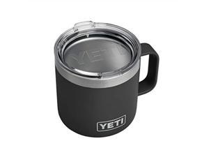 yeti rambler 14 oz stainless steel vacuum insulated mug with lid, black
