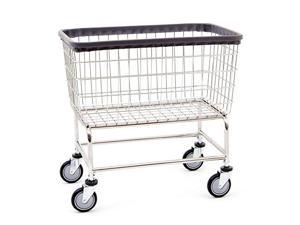r&b wire 200f large capacity wire laundry cart, 4.5 bushel, chrome