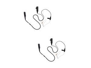 2Piece 2-Wire FBI Clear Tube Coil Earphone for Sepura STP8000