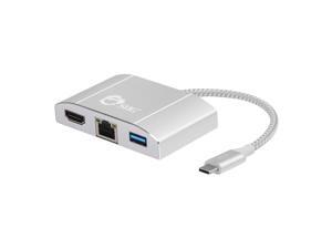 SIIG USB 3.1Type C (USB C) Thunderbolt 3 to Gigabit Ethernet LAN Network and HDMI Adapter Hub with USB 3.0 Type A, Gigabit Etherent and HDMI output - 4K ready (JU-H30712-S1) SIIG USB 3.1Type C (USB C) Thunderbolt 3 to Gigabit Ethernet LAN Network and HDMI Adapter Hub with USB 3.0 Type A, Gigabit Etherent and HDMI output - 4K ready (JU-H30712-S1)