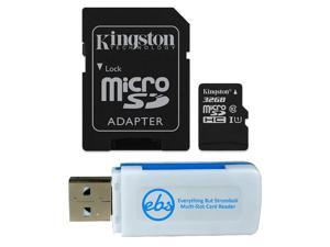 SDHC Class 4 Certified 16 Gigabyte Professional Kingston MicroSDHC 16GB Card for Motorola Droid 2 Global Phone Phone with custom formatting and Standard SD Adapter.
