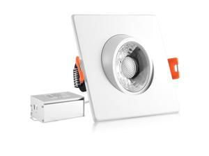 Goodlite G-19851 2.75 Inch LED Square Gimbal Recessed Luminaire 8w 650 Lumens (75W Eqv) with Junction Box for New Or Old Construction IC-Rated, 3000K Dimmable 120V, Warm White Goodlite G-19851 2.75 Inch LED Square Gimbal Recessed Luminaire 8w 650 Lumens (75W Eqv) with Junction Box for New Or Old Construction IC-Rated, 3000K Dimmable 120V, Warm White