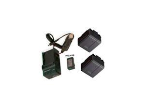 2 Batteries + Charger for Panasonic HDC-HS20P HDC-HS20PC HDC-HS100 HDC-HS100K 2 Batteries + Charger for Panasonic HDC-HS20P HDC-HS20PC HDC-HS100 HDC-HS100K