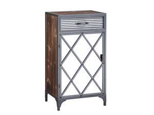 4D Concepts Trent CABINET, 16.7x12.8x30.7, MULTI-TEXTERED GRAY W/DISTRESSED WOOD