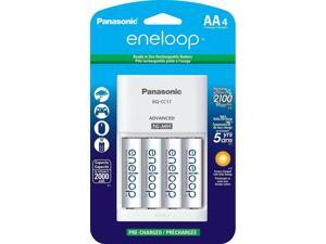 Panasonic Eneloop AA 4 Position Charger + 4 AA 2100 Cycle Pre-Charged Batteries Panasonic Eneloop AA 4 Position Charger + 4 AA 2100 Cycle Pre-Charged Batteries