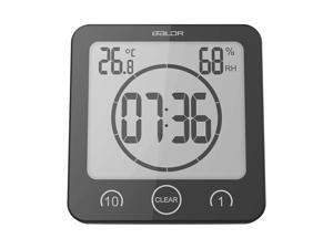 BALDR Bathroom LCD Waterproof Shower Clock, Black BALDR Bathroom LCD Waterproof Shower Clock, Black