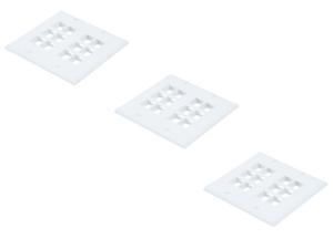 3 Pack White 12 Port/Hole Keystone Jack Modular Wall Plate Faceplate 2-Gang 3 Pack White 12 Port/Hole Keystone Jack Modular Wall Plate Faceplate 2-Gang