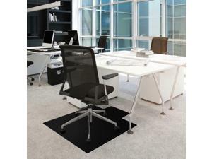 Cleartex Advantagemat Black Chair Mat - Carpeted Floor - 48" Length x 36"... Cleartex Advantagemat Black Chair Mat - Carpeted Floor - 48" Length x 36"...