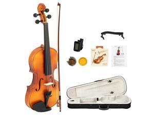 GV300 4/4 Maple Matte Natural Violin Tiger Pattern+ Case Bow Rosin Tuner