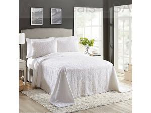 Avah Reversible Full/Queen Bedspread in White Avah Reversible Full/Queen Bedspread in White