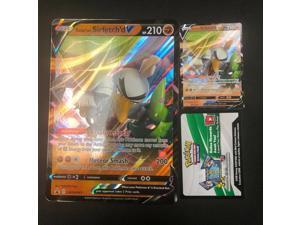 Pokemon Galarian Sirfetchd V SWSH043 Black Star Promo + Jumbo + TCO Code Pokemon Galarian Sirfetchd V SWSH043 Black Star Promo + Jumbo + TCO Code