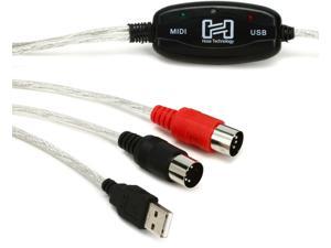 Hosa USM-422 TRACKLINK MIDI to USB Interface, MIDI I/O to USB Type A, 6 ft