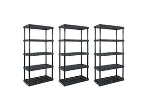 Gracious Living Knect A Shelf Heavy Duty Storage 5 Tier Shelving Unit (3 Pack) Gracious Living Knect A Shelf Heavy Duty Storage 5 Tier Shelving Unit (3 Pack)