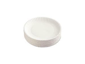 AJM Packaging Corporation AJM CP9GOEWH Premium Coated Paper Plates, 9", White, R AJM Packaging Corporation AJM CP9GOEWH Premium Coated Paper Plates, 9", White, R