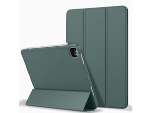 iPad Pro 12.9 Case 2020 with Pencil Holder (4th Generation), ZryXal Premium Protective Case Cover with Soft TPU Back and Auto Sleep/Wake Feature for 2020/2018 iPad Pro 12.9 (Midnight Green)