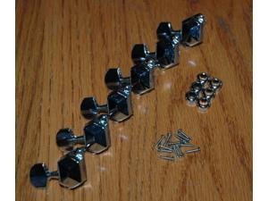 6 IN LINE GUITAR MACHINE HEADS TUNERS TUNING PEG PARTS PART REPAIR REPLACE FIX