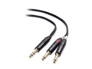 Cable Matters 6.35mm TRS to Dual TS Insert Cable (1/4 TRS to 2 TS Cable) - 10 Feet Cable Matters 6.35mm TRS to Dual TS Insert Cable (1/4 TRS to 2 TS Cable) - 10 Feet