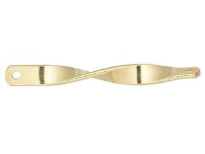 100 Large Gold Plated Brass 30x3mm Twisted Link Connectors 100 Large Gold Plated Brass 30x3mm Twisted Link Connectors