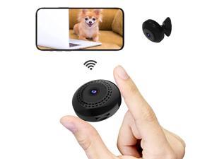 Mini Wifi Spy Camera 1080P, Wireless Hidden Spy Cam Audio And Video Recording Live Feed, Home Security Nanny Camera/Auto Night Vision/ Motion Activated Alarm(2021 Upgraded Phone App) (Black)