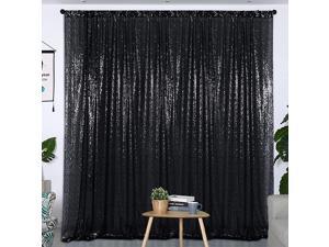 Sequin Bakcdorp Photo Backdrop G Backdrop Sequin Backdrop Curtain Panels Blackout Curtains Photography Payette Sequin Backdrop Outdoor Curtains For Party Wedding (4Ftx7Ft, Black)
