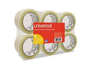 "Universal Box Sealing Tape, 2"""" x 110yds, 3"""" Core, Clear, 6/Pack UNV63120" "Universal Box Sealing Tape, 2"""" x 110yds, 3"""" Core, Clear, 6/Pack UNV63120"