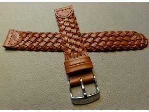 Mens Timex T2N755 Brown Braided Woven Weekender Casual Leather 18mm Watch Band Mens Timex T2N755 Brown Braided Woven Weekender Casual Leather 18mm Watch Band