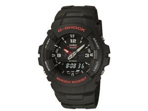 Casio G-Shock Mens Ana-Digi Black Resin Band Sport 47.5mm Watch G100-1BV