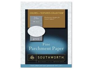 Southworth P974CK336 Parchment Specialty Paper 24 lbs. 8.5 x 11 Gray 100-Box Southworth P974CK336 Parchment Specialty Paper 24 lbs. 8.5 x 11 Gray 100-Box