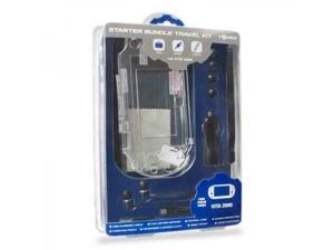 9 Piece Black Starter Kit USB & 12V Car Charger Case Earphones for PS Vita 2000