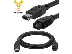 15ft Firewire 400 6 to 4 Pin Male IEEE 1394 iLINK Cable Cord PC MAC 15/' Black