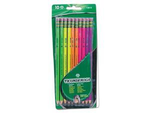 Ticonderoga Pre-Sharpened Pencil HB #2 Assorted Color Barrels 10/Set 13810 Ticonderoga Pre-Sharpened Pencil HB #2 Assorted Color Barrels 10/Set 13810