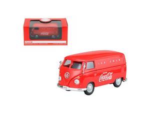 1962 Volkswagen Coca Cola Cargo Van Red 143 Diecast Model by Motorcity Classics