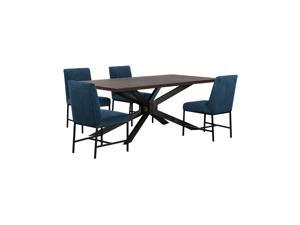 Pirate And Blue Napoli 5 Piece Modern Dining Set Pirate And Blue Napoli 5 Piece Modern Dining Set