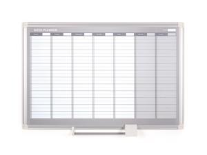 Magnetic Steel Dry-Erase Weekly Planner, 24" X 36", Aluminum Frame Magnetic Steel Dry-Erase Weekly Planner, 24" X 36", Aluminum Frame