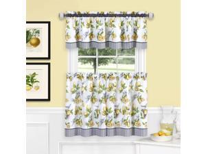 Ergode Lemon Drop Tier and Valance Window Curtain Set - 58x36 - Yellow Ergode Lemon Drop Tier and Valance Window Curtain Set - 58x36 - Yellow