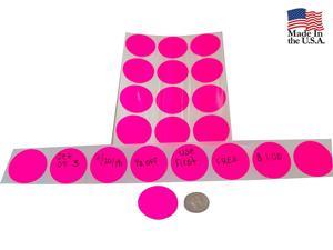Color Coding Labels Super Bright Fluorescent Neon Pink Round Circle Dots For Organizing Inventory 1.5 Inch 1500 Total Adhesive Stickers (Neon Pink)