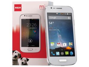 RCA M1 Unlocked Cell Phone, Dual SIM, 5MP Camera, Android 4.4, 1.3GHz (White) RCA M1 Unlocked Cell Phone, Dual SIM, 5MP Camera, Android 4.4, 1.3GHz (White)