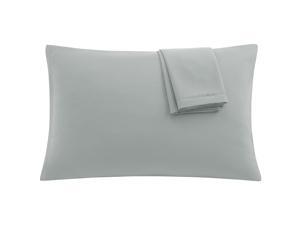 2 Pack Pillow Cases Soft 1800 Series Microfiber Pillowcases Set with Zipper, Wrinkle, Fade, Stain Resistant, Grey, King