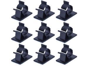 eBoot Adjustable Cable Clips Adhesive Nylon Wire Clamps 50 Pack Black 