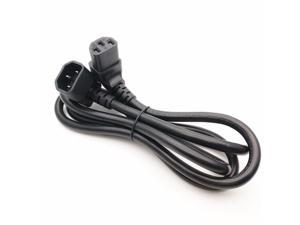 IEC 320 C14 Male to C13 Female Cord, C13 to C14 Dual Down Angle Right Angle Power Cable About 1.5M