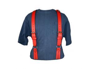 Boston Leather FIREMAN'S LEATHER SUSPENDERS, Red, Regular, Standard Boston Leather FIREMAN'S LEATHER SUSPENDERS, Red, Regular, Standard