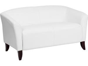 HERCULES Imperial Series White Leather Loveseat HERCULES Imperial Series White Leather Loveseat