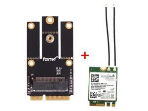M.2(NGFF) WIFI WLAN Card Module to Mini PCI-E Express Adapter Converter &  IPEX MHF4 to IPEX U.FL Antennas set