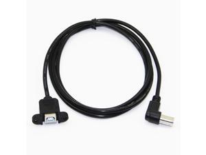 90degree USB 2.0 Type B Male to Type B Female Printer Extension Cable With Panel Mount -50cm