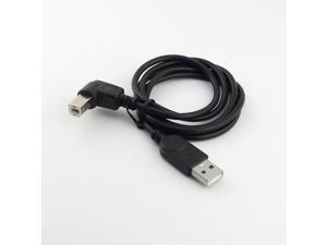 1pc USB 2.0 Printer Cable Type A Male to B Male Right Angled Scanner Cord Black 3ft